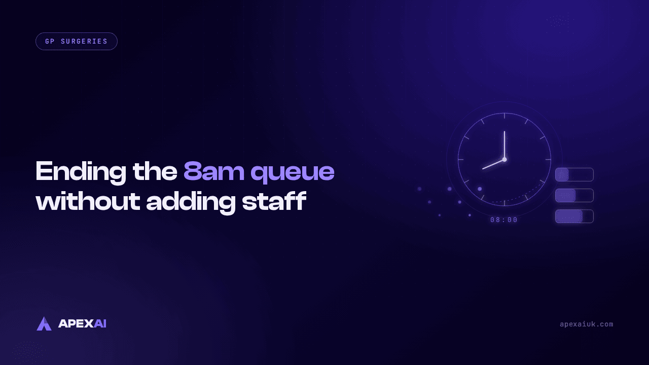AI receptionist for GP surgeries: ending the 8am queue