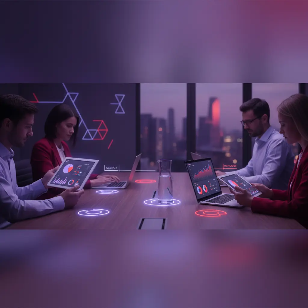 Small business team reviewing PPC campaign performance data