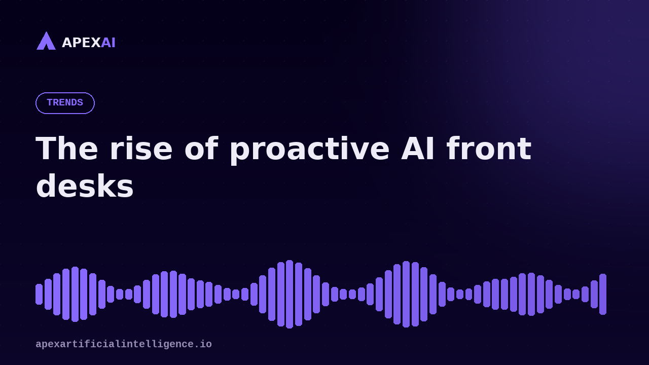 Proactive AI Front-Desk Agents: The Next Shift